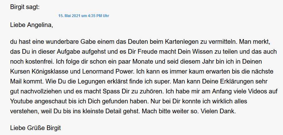 Feedback von anderen Teilnehmern