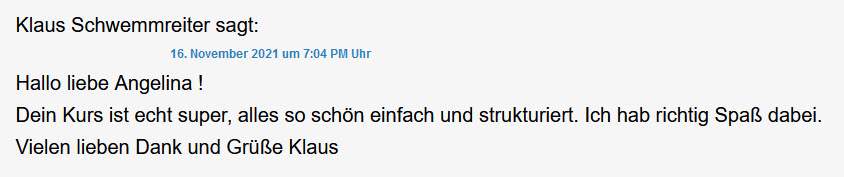 Feedback von anderen Teilnehmern