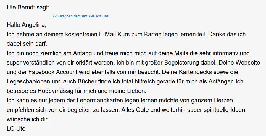 Feedback von anderen Teilnehmern